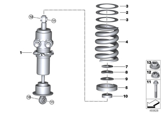 Genuine BMW 31308420042 Front Coil Spring 14-60-5 HELPER (Inc. M6 GT3) | ML Performance US US Car Parts