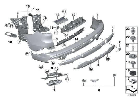 Genuine BMW 51127420651 G05 Mount For Bumper, Inside Left (Inc. X5) | ML Performance US US Car Parts