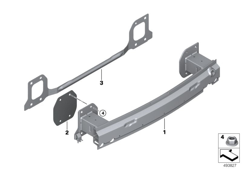 Genuine BMW 51127425444 G05 G07 Carrier, Bumper Rear (Inc. X7 M50iX & X5) | ML Performance US US Car Parts