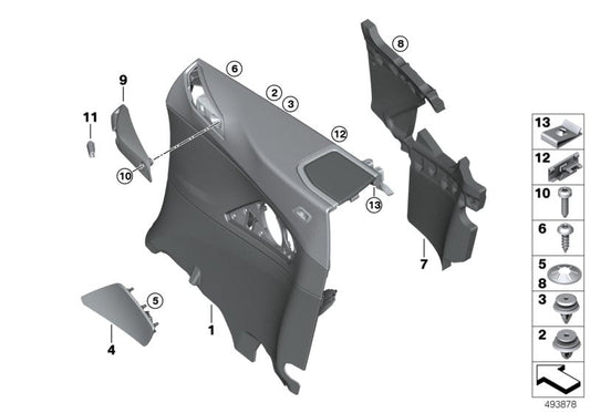 Genuine BMW 51437449851 G15 F92 F91 Cover Loudspeaker Left TITAN (Inc. 840dX, 840i & 840iX) | ML Performance US US Car Parts