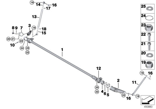 Genuine BMW 31358420032 End Piece STABILIZER (Inc. M6 GT3) | ML Performance US US Car Parts