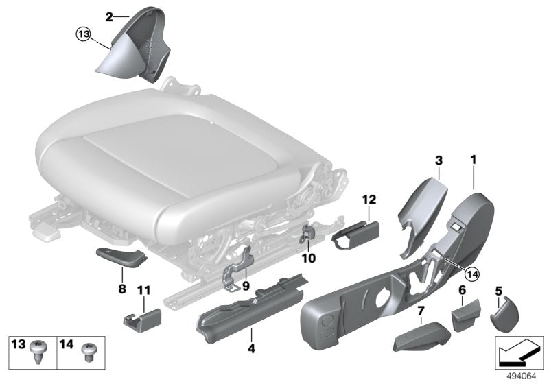 Genuine BMW 52109108105 G21 G02 G01 Trim, Seat Inner Right CANBERRABEIGE (Inc. X4 30dX, M340i & X3 20i) | ML Performance US US Car Parts