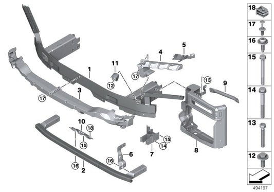 Genuine BMW 51117421839 G07 G05 G06 Support (Inc. X7 M50iX, X6 30iX & X5 25dX) | ML Performance US US Car Parts
