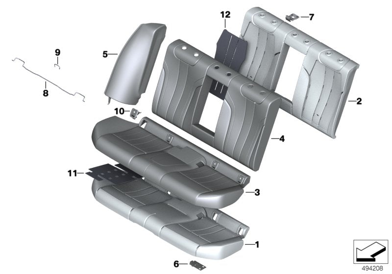 Genuine BMW 52207458923 G30 Cover Isofix MOKKA (Inc. 520d, 530eX & 520i) | ML Performance US US Car Parts