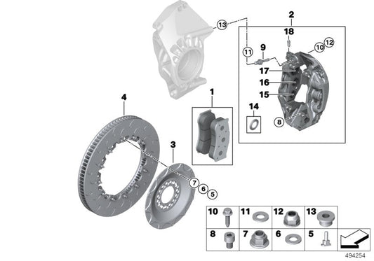 Genuine BMW 34108420058 Stud (Inc. M6 GT3) | ML Performance US US Car Parts