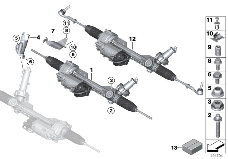 Genuine BMW 32106881276 F21 Steering Gear, Electric SPORT/TKP (Inc. 120dX, 318dX & 320dX) | ML Performance US US Car Parts
