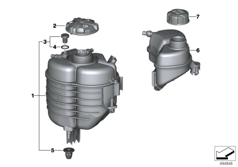Genuine BMW 17138610653 G21 G29 G20 Expansion Tank (Inc. 320dX, 330iX & Z4 20i) | ML Performance US US Car Parts