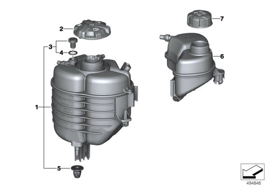 Genuine BMW 17138610653 G21 G29 G20 Expansion Tank (Inc. 320dX, 330iX & Z4 20i) | ML Performance US US Car Parts