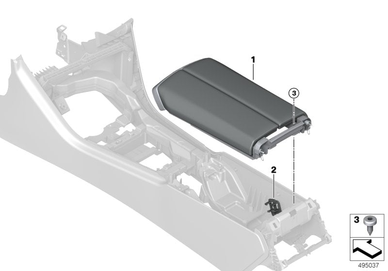 Genuine BMW 51166996359 G14 G16 G15 Armrest, Center Console, Leather TARTUFO (Inc. 840iX, 840i & M850iX) | ML Performance US US Car Parts