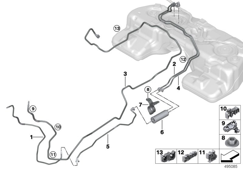Genuine BMW 16129895495 G05 G06 Scavenge Air Line (Inc. X5 & X6 30iX) | ML Performance US US Car Parts