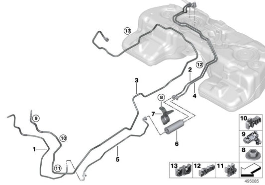 Genuine BMW 16129895495 G05 G06 Scavenge Air Line (Inc. X5 & X6 30iX) | ML Performance US US Car Parts