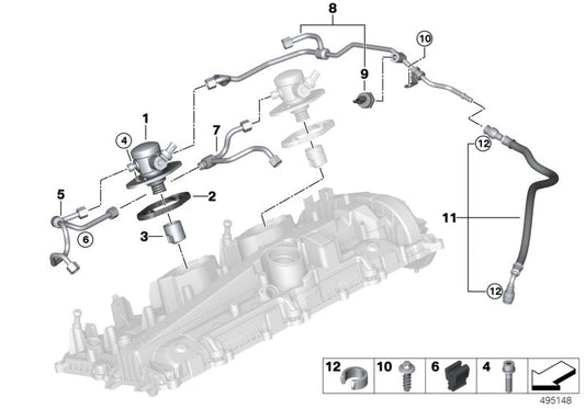 Genuine BMW 13538053442 Fuel Supply Line With Sensor (Inc. X3 M & X4 M) | ML Performance US US Car Parts