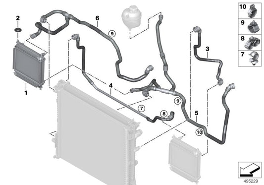 Genuine BMW 17128053462 Hose, Radiator (Inc. X3 M & X4 M) | ML Performance US US Car Parts