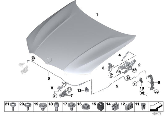 Genuine BMW 51237441559 G21 G29 Clip SCHWARZ (Inc. 750Li, 640iX & 745e) | ML Performance US US Car Parts