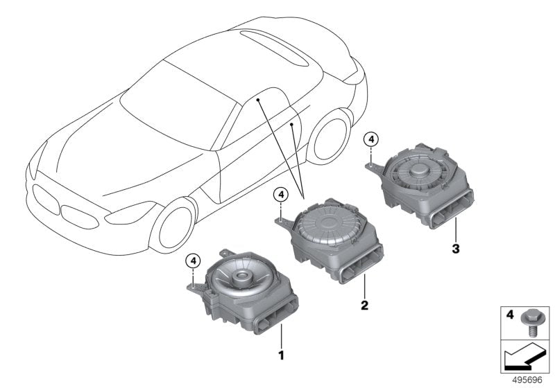 Genuine BMW 65132622624 G29 Central Bass, Right HIFI SYSTEM (Inc. Z4 M40i, Z4 30i & Z4 20i) | ML Performance US US Car Parts