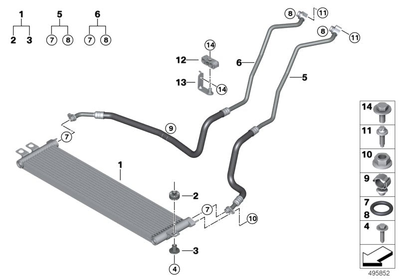 Genuine BMW 17228053477 Engine Oil Cooler Pipe, Return (Inc. X3 M & X4 M) | ML Performance US US Car Parts