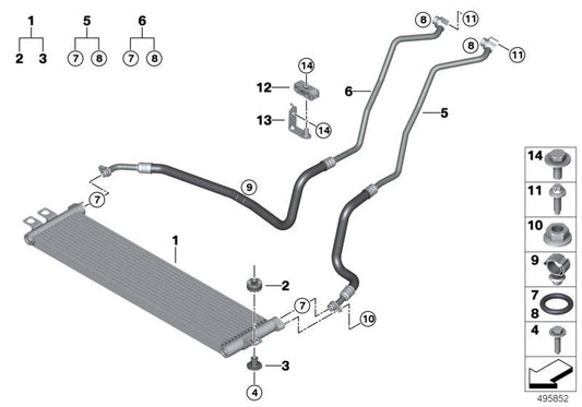 Genuine BMW 17228053477 Engine Oil Cooler Pipe, Return (Inc. X3 M & X4 M) | ML Performance US US Car Parts