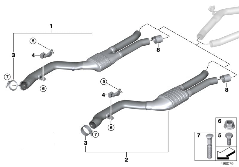 Genuine BMW 18307934417 G29 Front Muffler (Inc. Z4 M40i) | ML Performance US US Car Parts