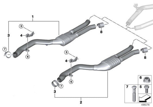 Genuine BMW 18307934417 G29 Front Muffler (Inc. Z4 M40i) | ML Performance US US Car Parts