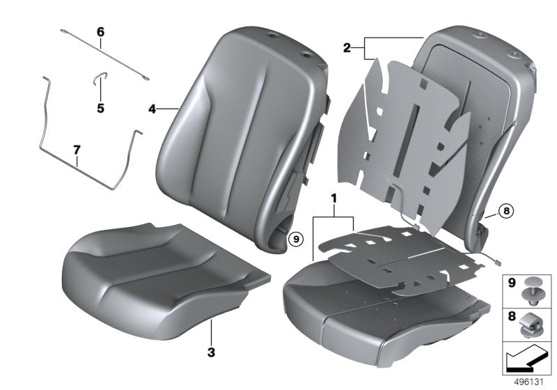 Genuine BMW 52107269955 Clip For Cover, Lower (Inc. 650iX 4.4, 640dX & 430d) | ML Performance US US Car Parts
