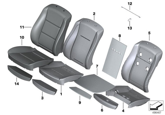 Genuine BMW 52107077210 E66 E65 E67 Cover Thigh Support Leather U7GE CREAMBEIGE (Inc. 760i, Alpina B7 & 730Li) | ML Performance US US Car Parts