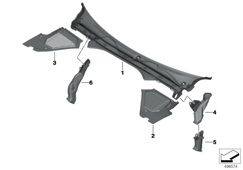 Genuine BMW 51717427855 G20 G21 Water Drain Channel, Upper Left LHD (Inc. 318d, 330iX & M340iX) | ML Performance US US Car Parts