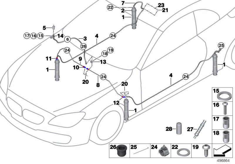 Genuine BMW 71128424119 Pressure Pipe, Front LINKS/LH (Inc. M6 GT3) | ML Performance US US Car Parts