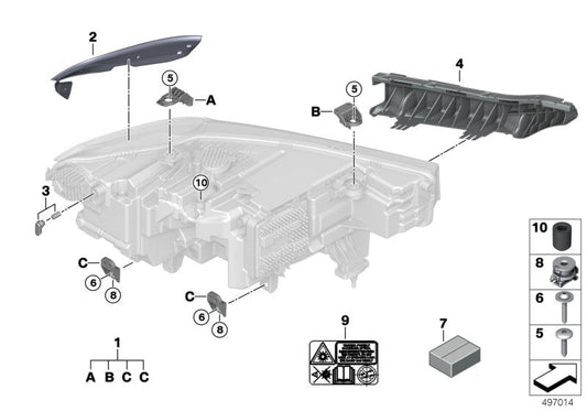 Genuine BMW 63119466171 G07 Bracket Headlight Left (Inc. X7) | ML Performance US US Car Parts