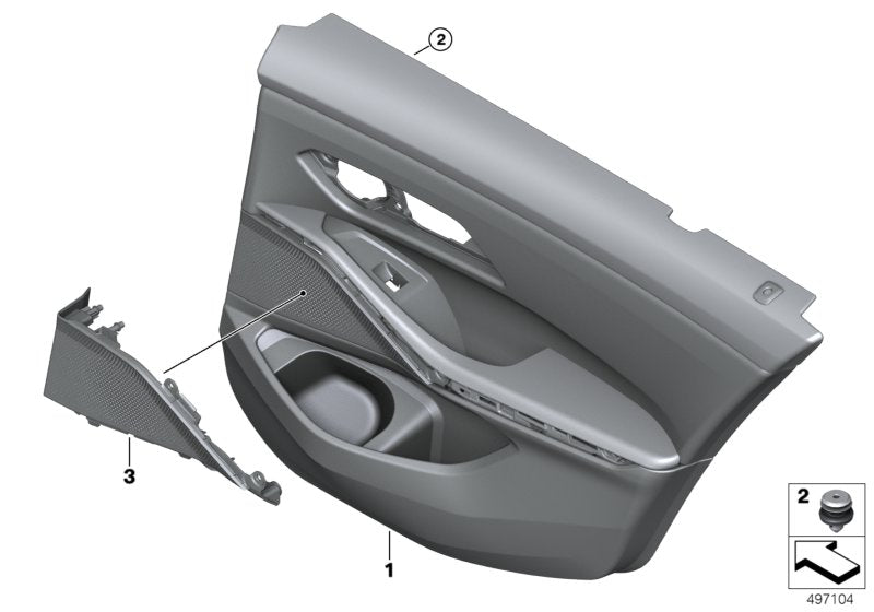 Genuine BMW 51428088705 G20 G21 Door Trim Panel, Rear, Left TARTUFO (Inc. 318d, 320iX & 320dX) | ML Performance US US Car Parts