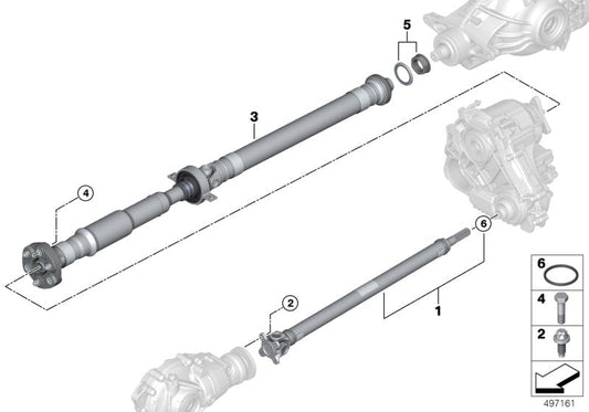 Genuine BMW 26118094726 F90 Drive Shaft Assy Rear L=1440mm (Inc. M5) | ML Performance US US Car Parts