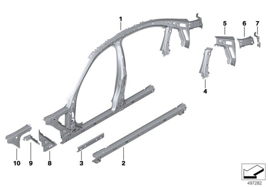 Genuine BMW 41007488106 G20 G21 Bulkhead Plate, A-Pillar Right (Inc. 318d, 330i & M340iX) | ML Performance US US Car Parts