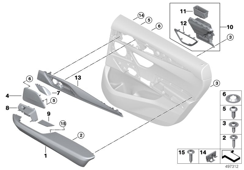 Genuine BMW 51427466762 G32 Armrest, Rear Right MOKKA (Inc. 630iX, 620dX & 630i) | ML Performance US US Car Parts