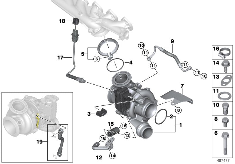 Genuine BMW 11658517632 F15 Exch. Turbo Charger (Inc. 535d, X5 35dX & 535dX) | ML Performance US US Car Parts