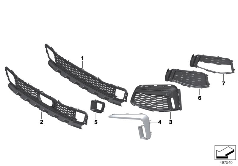 Genuine BMW 51118077375 G11 Air Inlet Cover, Partially Open, Left M (Inc. 740iX, 750iX & 740Li) | ML Performance US US Car Parts