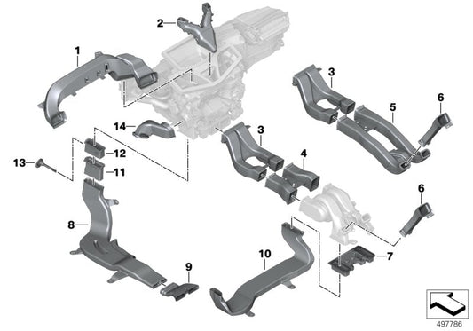 Genuine BMW 51169399774 G07 G05 G06 Air Duct Rear Compartment (Inc. X7 & X5 50iX) | ML Performance US US Car Parts