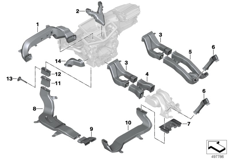 Genuine BMW 64226805030 G07 G05 G06 Cold-Air Duct, Driver's Side (Inc. X5 & X7 40iX) | ML Performance US US Car Parts