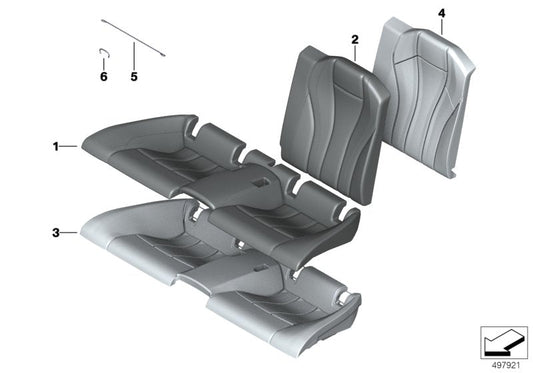 Genuine BMW 52207940649 G15 Cover Backrest Leather Left SCHWARZ (Inc. 840dX, 840iX & M850iX) | ML Performance US US Car Parts