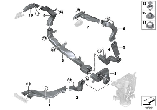Genuine BMW 64227434335 G07 Cold Air Duct Left (Inc. X7) | ML Performance US US Car Parts