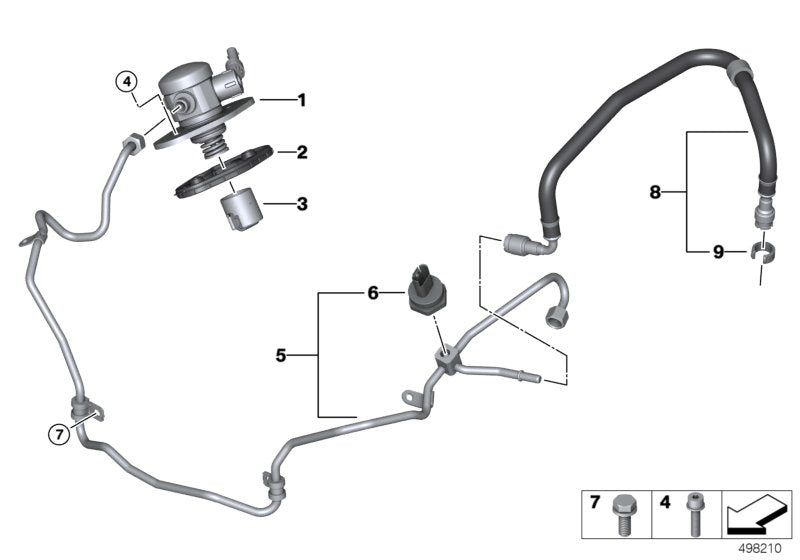Genuine BMW 13538096111 F93 F92 F91 Fuel Feed Line (Inc. M5 & M8) | ML Performance US US Car Parts