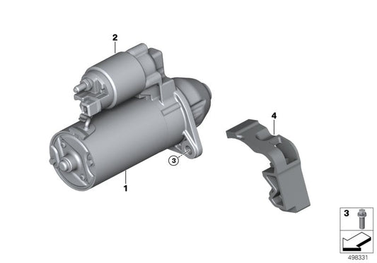 Genuine BMW 12418583673 Exch. Starter Motor (Inc. 318dX, 325d & 218d) | ML Performance US US Car Parts