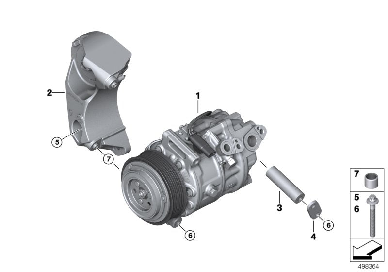 Genuine BMW 64557647377 G16 G15 G05 Bush (Inc. 750i, 750Li & X7 50iX) | ML Performance US US Car Parts
