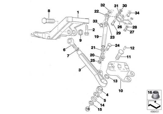Genuine BMW 31122483146 Wishbone, Right 265mm (Inc. E36 318iS) | ML Performance US US Car Parts