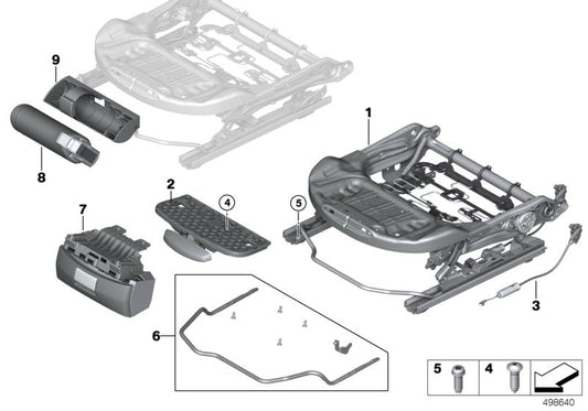 Genuine MINI F56 F57 52107310638 Seat Mechanism Right