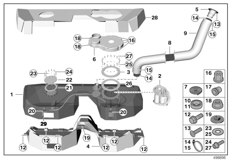 Genuine BMW 16008416594 Fuel Filler Neck With Lid (Inc. M235i Racing & M4 GT4) | ML Performance US US Car Parts