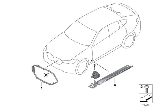 Genuine BMW 63148097359 G06 Holder, Lamp Module, Left MSP (Inc. X6) | ML Performance US US Car Parts