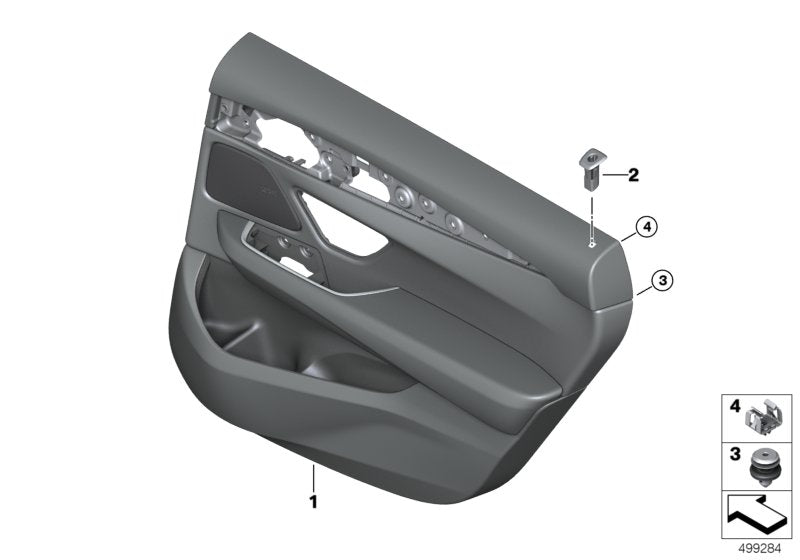 Genuine BMW 51429495209 G32 Door Trim Panel, Rear, Left SCHWARZ (Inc. 630dX, 640iX & 640dX) | ML Performance US US Car Parts
