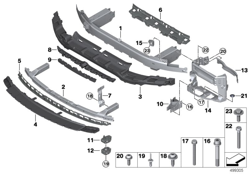Genuine BMW 51747359810 G15 Covering Cross Member (Inc. 840dX, 840iX & M850iX) | ML Performance US US Car Parts