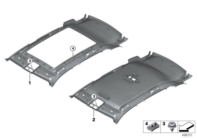 Genuine BMW 51447938213 G01 Headlining ELFENBEINWEISS (Inc. X3) | ML Performance US US Car Parts