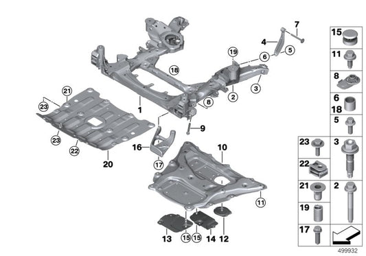Genuine BMW 31106878072 G05 Brace, Engine Mount, Right (Inc. X5) | ML Performance US US Car Parts