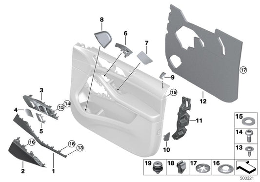 Genuine BMW 51416998928 G07 G05 G06 Insert Door Pocket, Right (Inc. X6) | ML Performance US US Car Parts